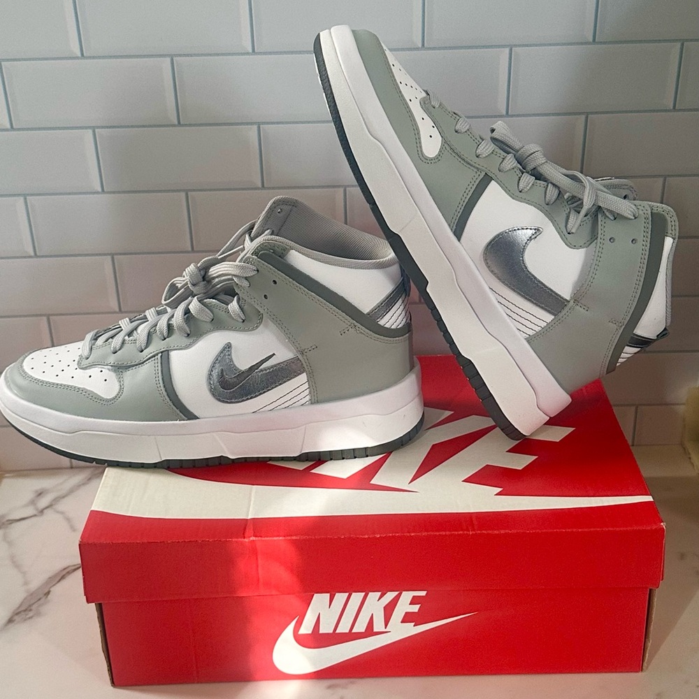 Nike Dunk High Up (Light Smoke Gray) High-Top Sneakers